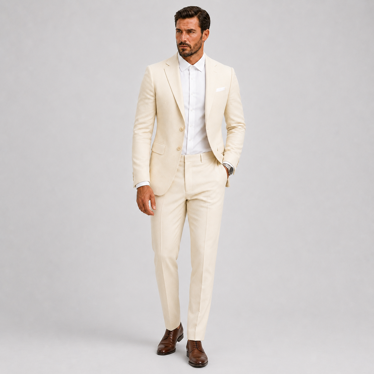 Men's Slim-Fit Suit for Weddings and Smart Occasions