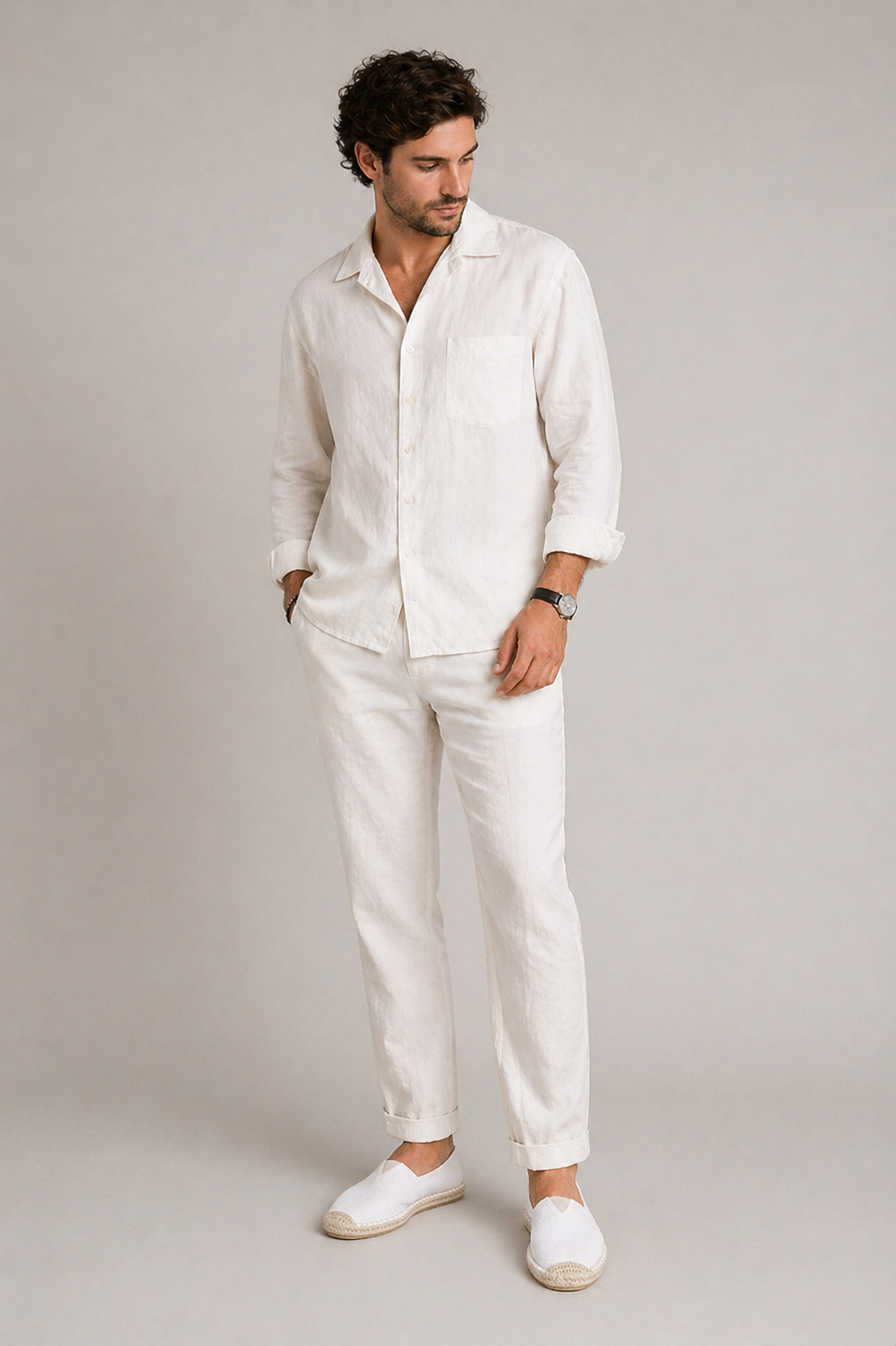 Men's Canvas Espadrille Slip-On Loafers