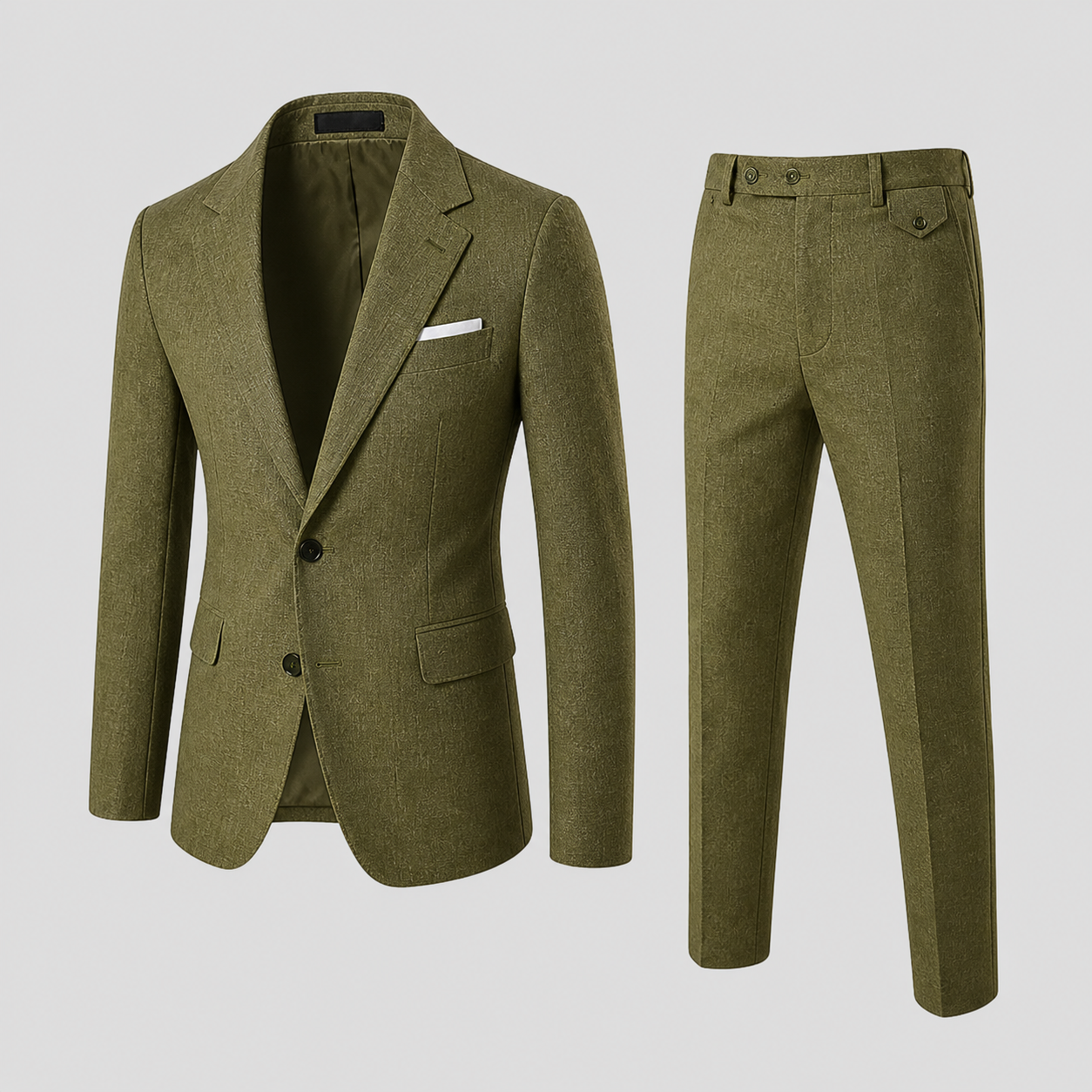 Men's Slim-Fit Linen Suit for Summer