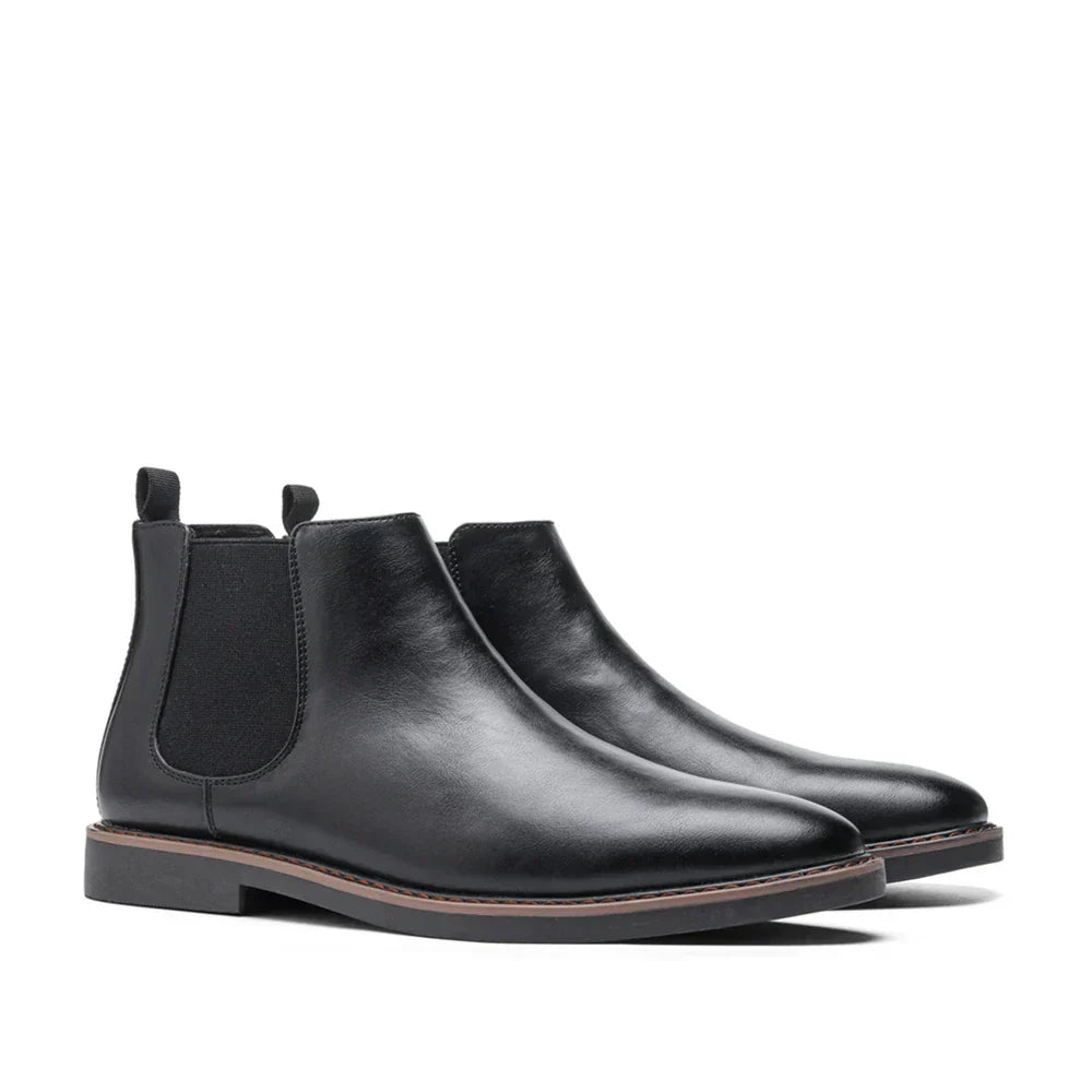 Men's Retro Synthetic Leather Slip-On Chelsea Boots