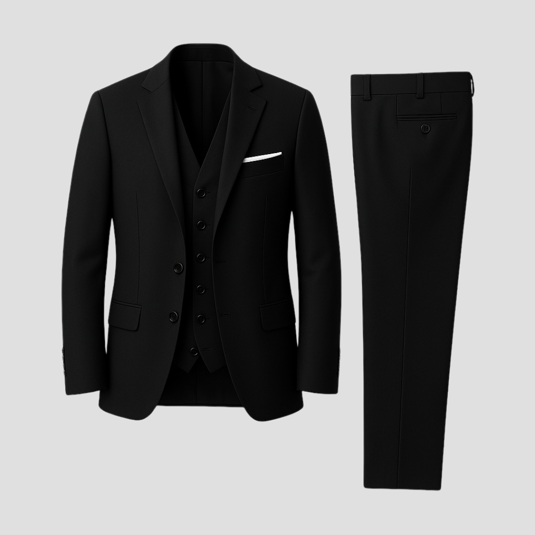 Men's Three-Piece Tailored Suit, Slim Fit for Weddings