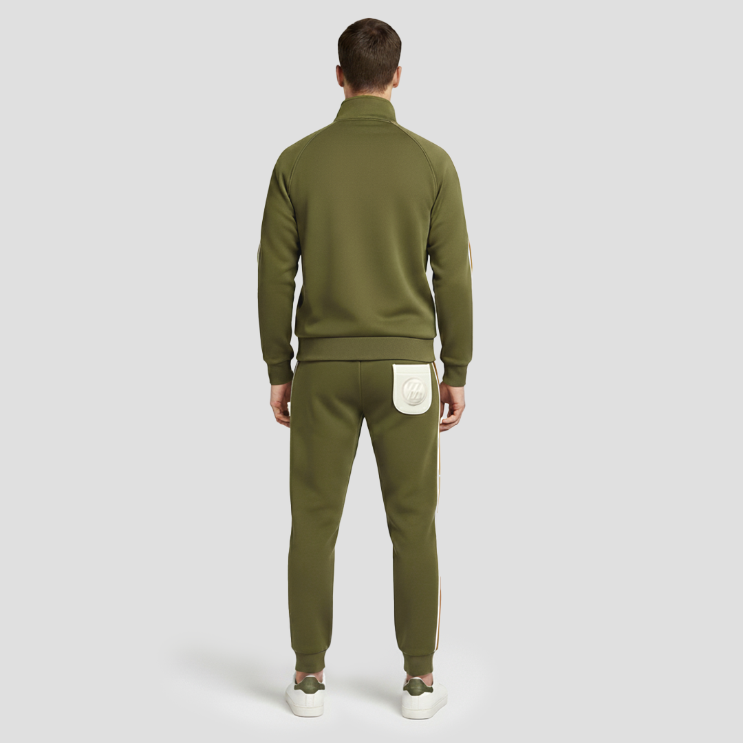 Men's Striped Tracksuit Set, Breathable Fabric