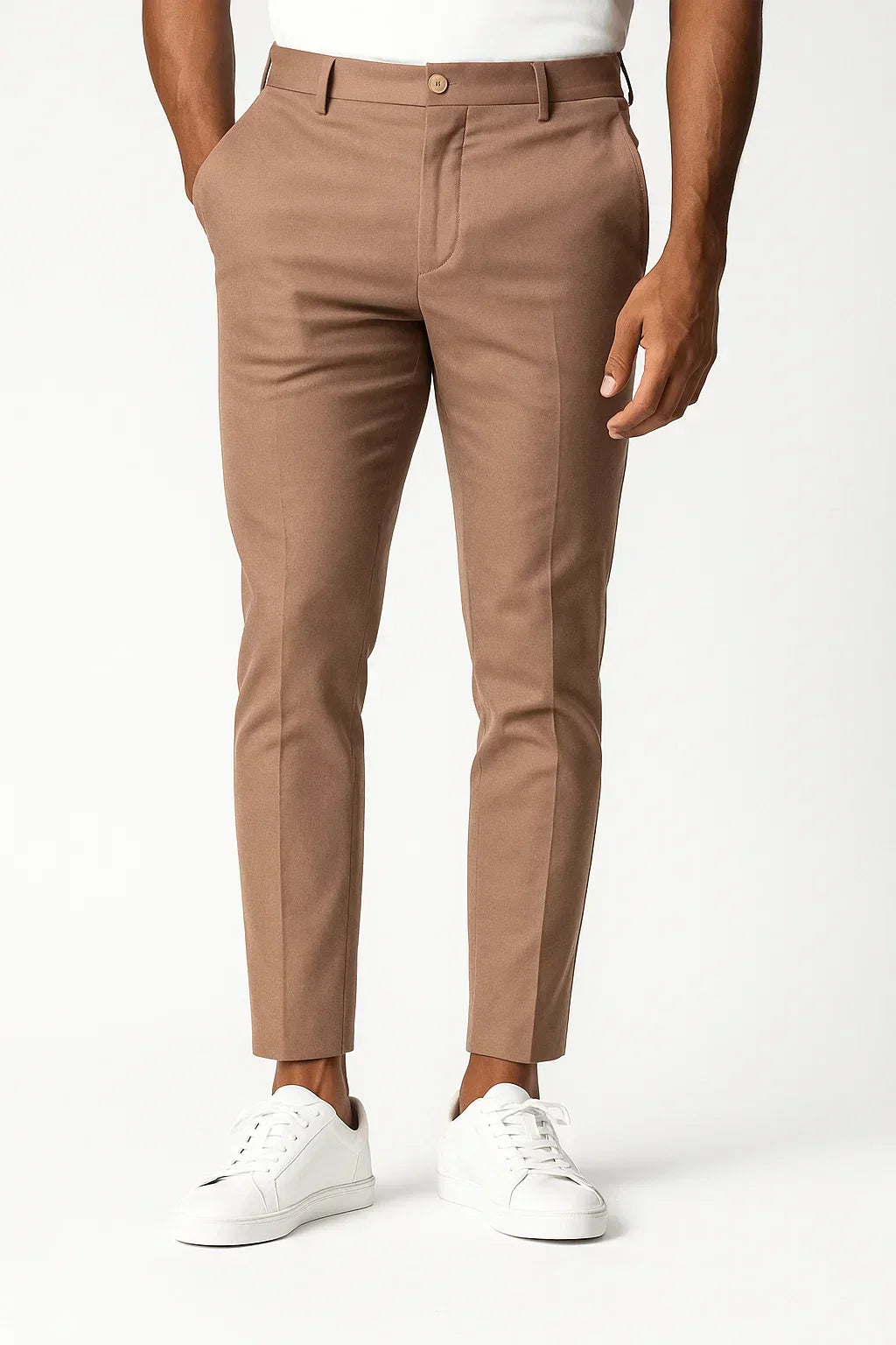 Men's Khaki Stretch Chinos, Modern Fit