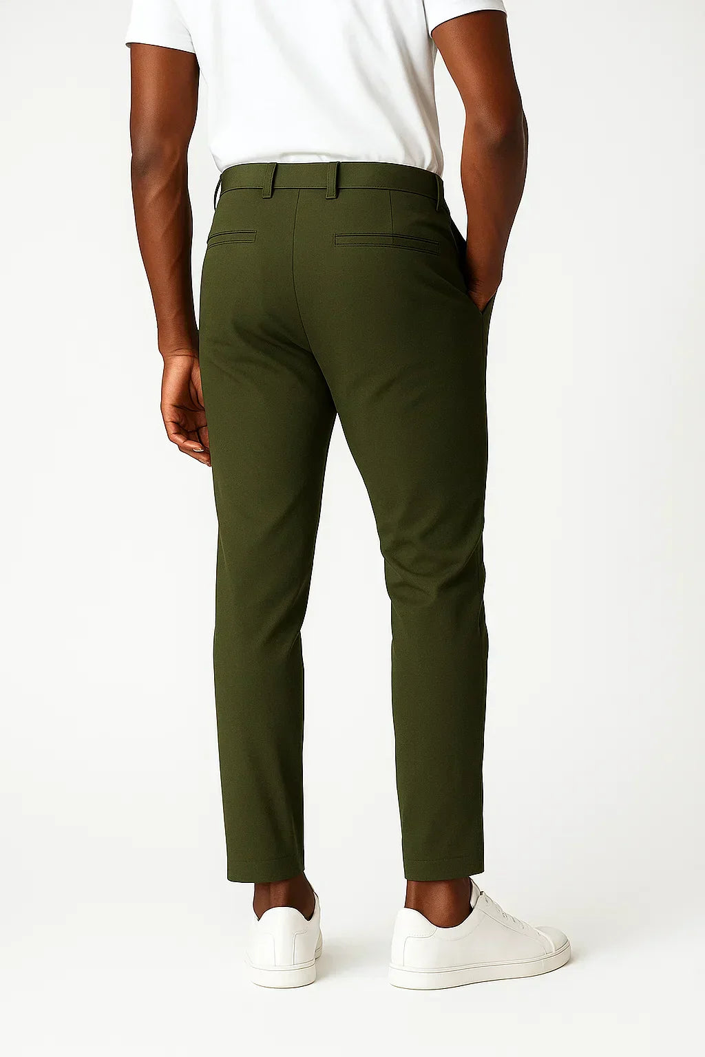 Men's Khaki Stretch Chinos, Modern Fit