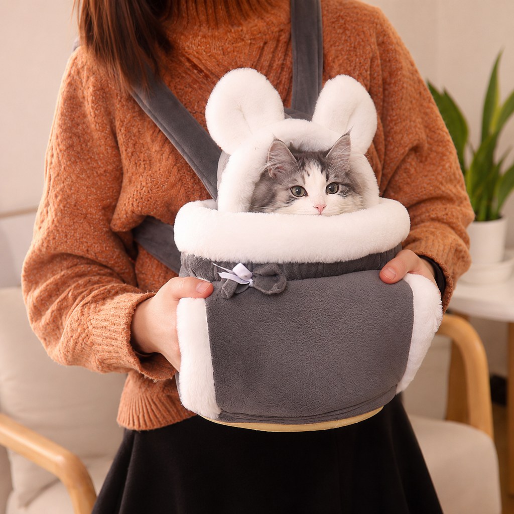 Winter Warm Cat Carrier Backpack for Cold-Weather Outings