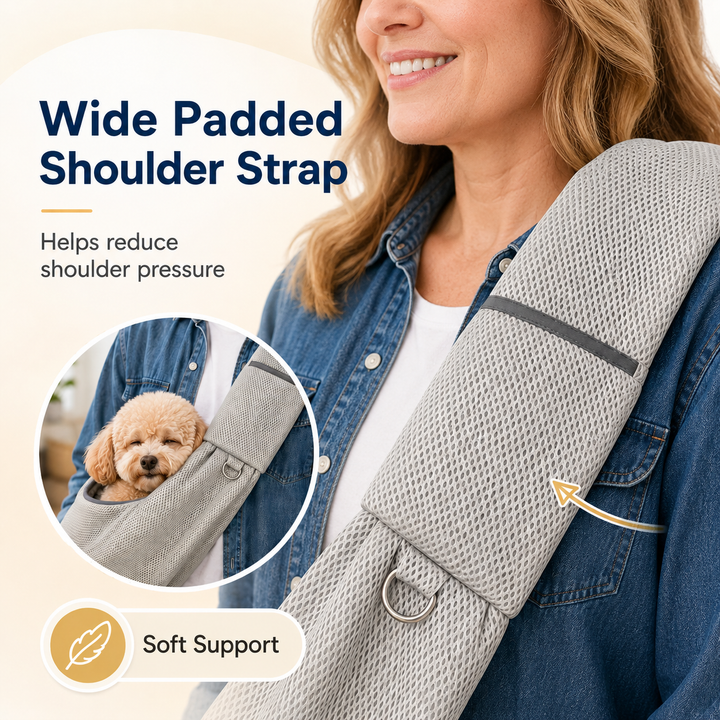 Crossbody Pet Sling Carrier for Small Dogs & Cats