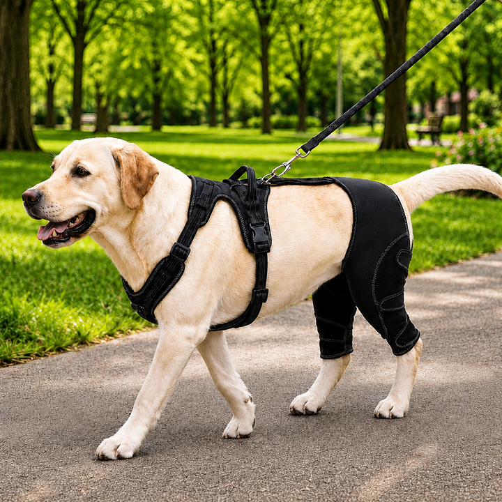Dual Rear Leg Dog Support Brace with Harness | Walking Stability for Weak Hind Legs