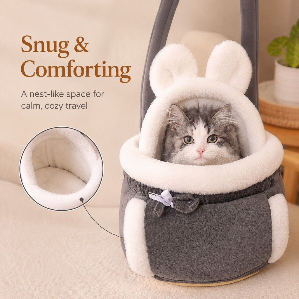 Winter Warm Cat Carrier Backpack for Cold-Weather Outings
