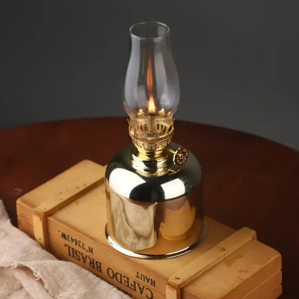 Oil Lamp | Timeless Vintage Design, Adjustable Flame Control