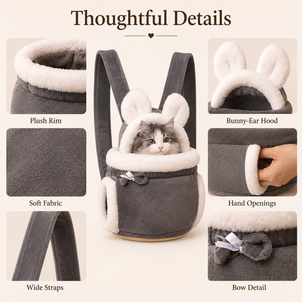 Winter Warm Cat Carrier Backpack for Cold-Weather Outings