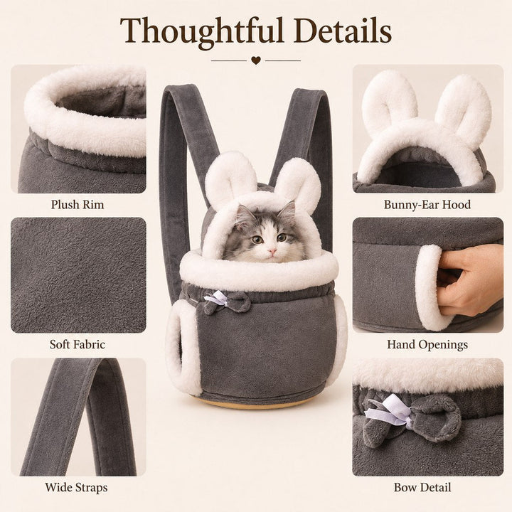 Winter Warm Cat Carrier Backpack for Cold-Weather Outings