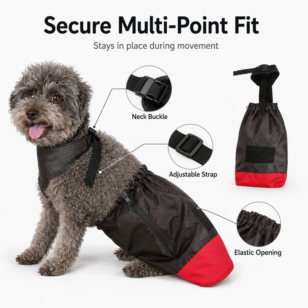 Dog Mobility Drag Bag for Indoor Scooting | Hind Leg Protection for Senior & Disabled Dogs