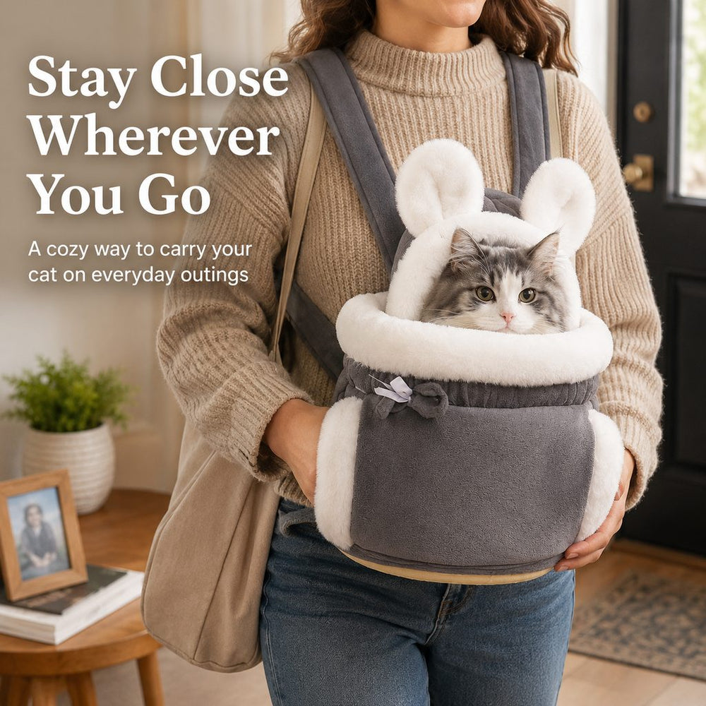 Winter Warm Cat Carrier Backpack for Cold-Weather Outings