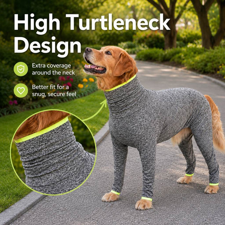 Large Dog Full-Body Suit for Indoor Wear | Stretch 4-Leg Coverall