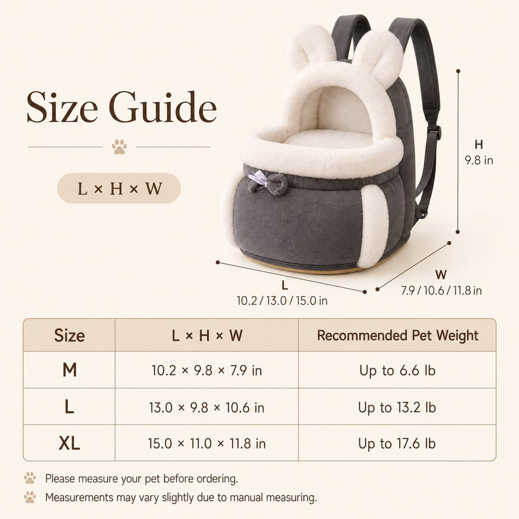 Winter Warm Cat Carrier Backpack for Cold-Weather Outings