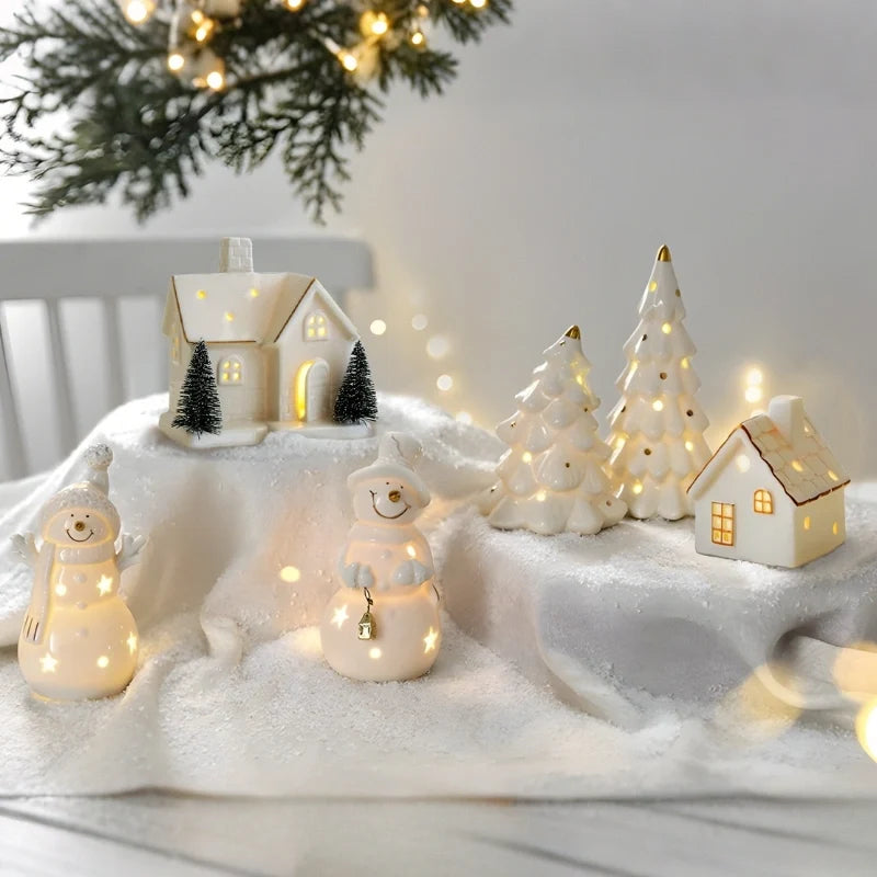 Ceramic Christmas Village | Handcrafted Light-Up Houses