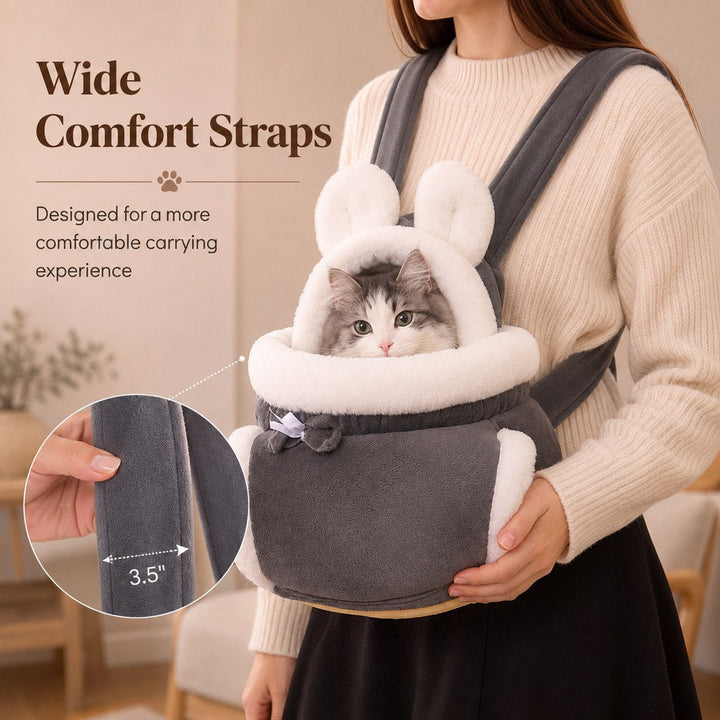 Winter Warm Cat Carrier Backpack for Cold-Weather Outings