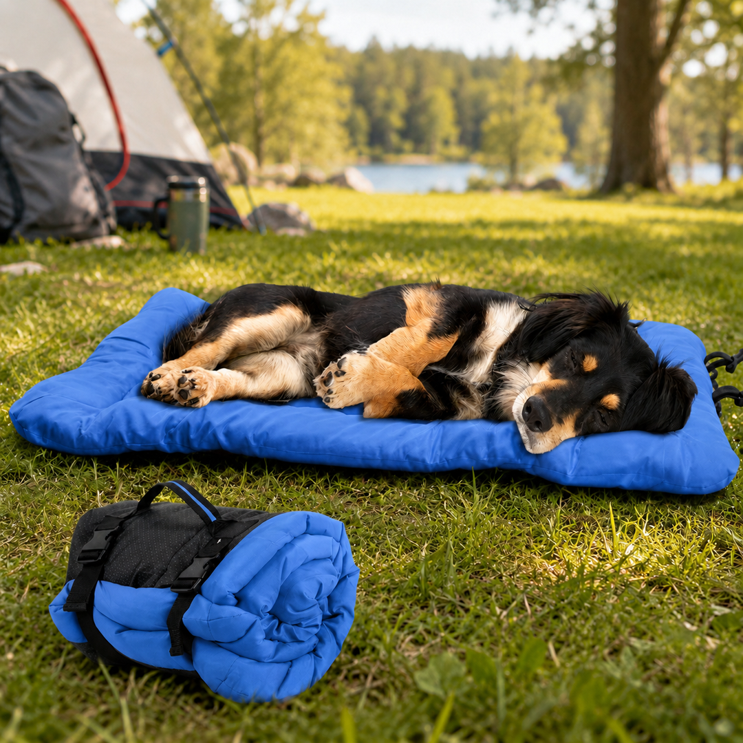 Portable Outdoor Dog Bed for Camping &Car Travel | Roll-Up Mat for Clean, Comfortable Rest