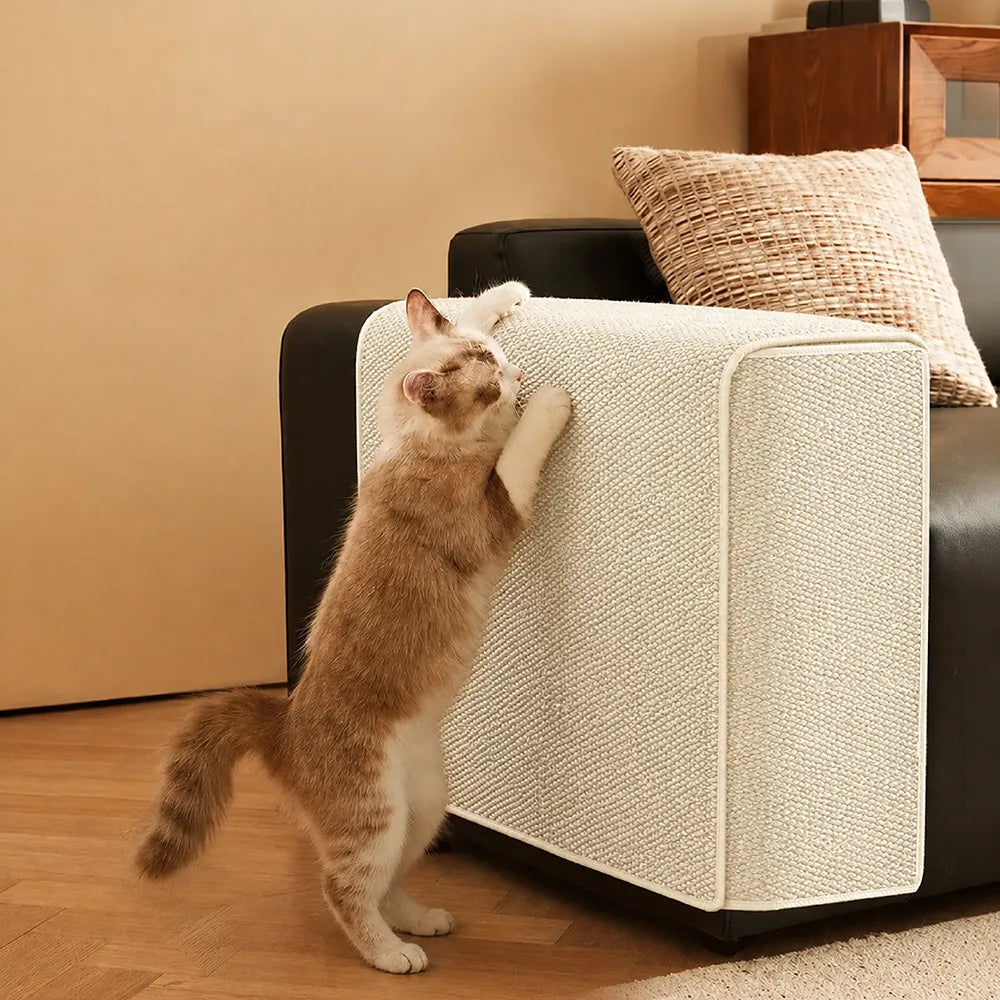 Scratch Resistant Sofa Armrest Cover for Cats with Adjustable Fit up to 30cm