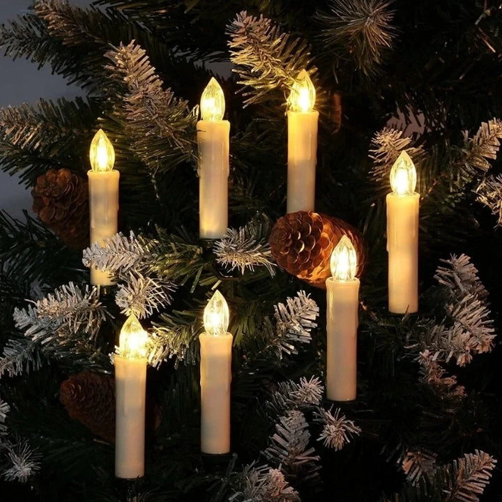Cordless Clip-On Christmas Candles | Clip-On Versatility