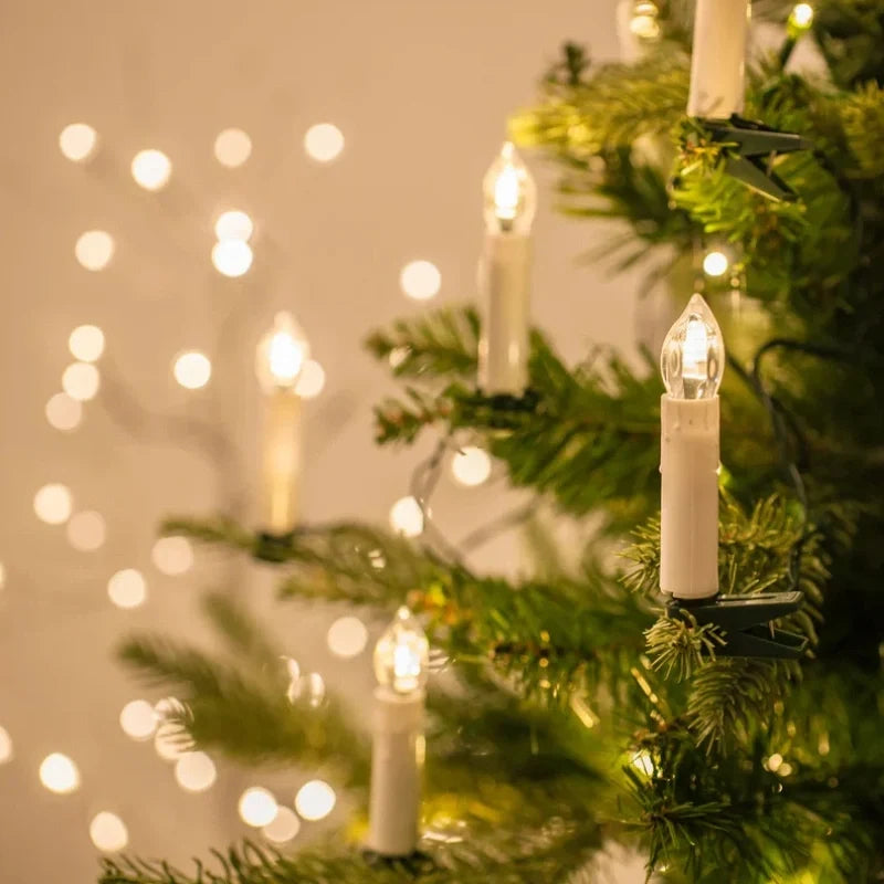 Cordless Clip-On Christmas Candles | Clip-On Versatility