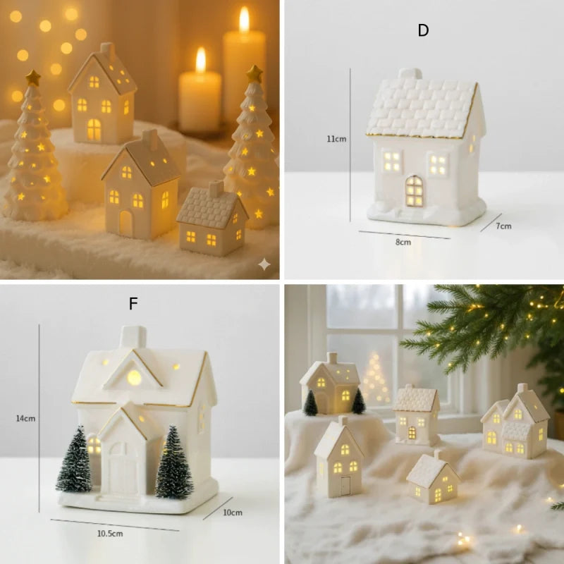 Ceramic Christmas Village | Handcrafted Light-Up Houses