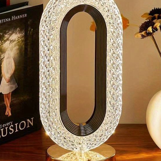 Regal Crystal Lamp | Stylish, Variability, Dimmable, Rechargeable