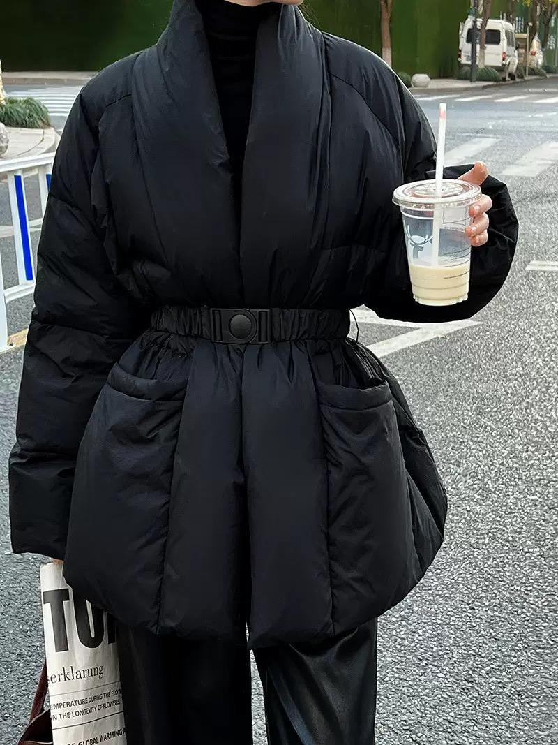 Women's Belted Padded Jacket, image 4