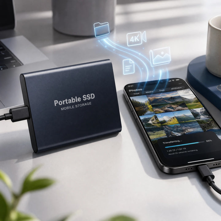 128GB External SSD Portable Storage Drive for PC and Mobile Devices