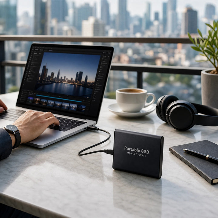 128GB External SSD Portable Storage Drive for PC and Mobile Devices