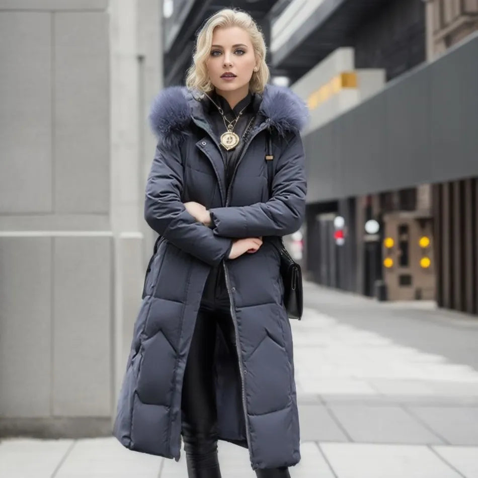 Women's Hooded Quilted Winter Coat