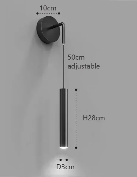 Modern Aluminium LED Wall Light – Minimalist Bedside Reading Sconce |