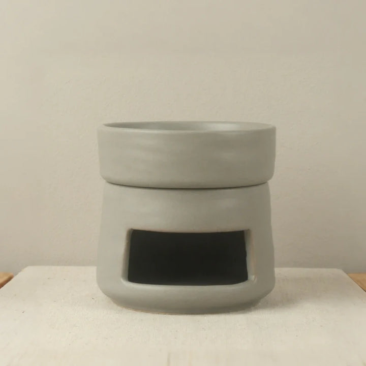 Ceramic Diffuser | Dual-Chamber Functionality, Serene Candle Glow