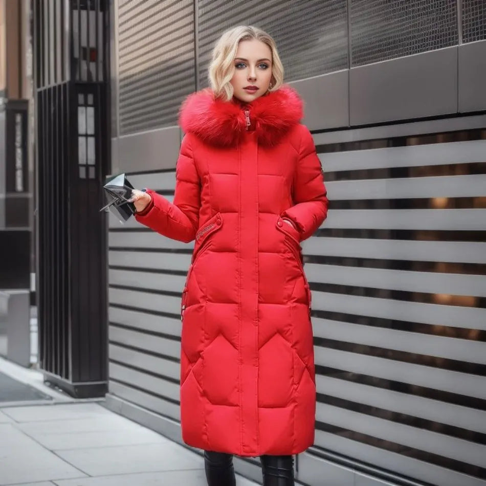 Women's Hooded Quilted Winter Coat