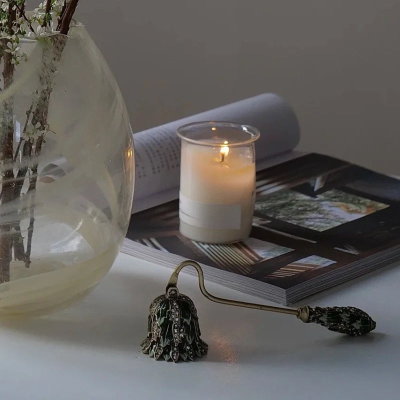 Candle Snuffer | Vintage Floral Design, Smoke-Free Snuffing