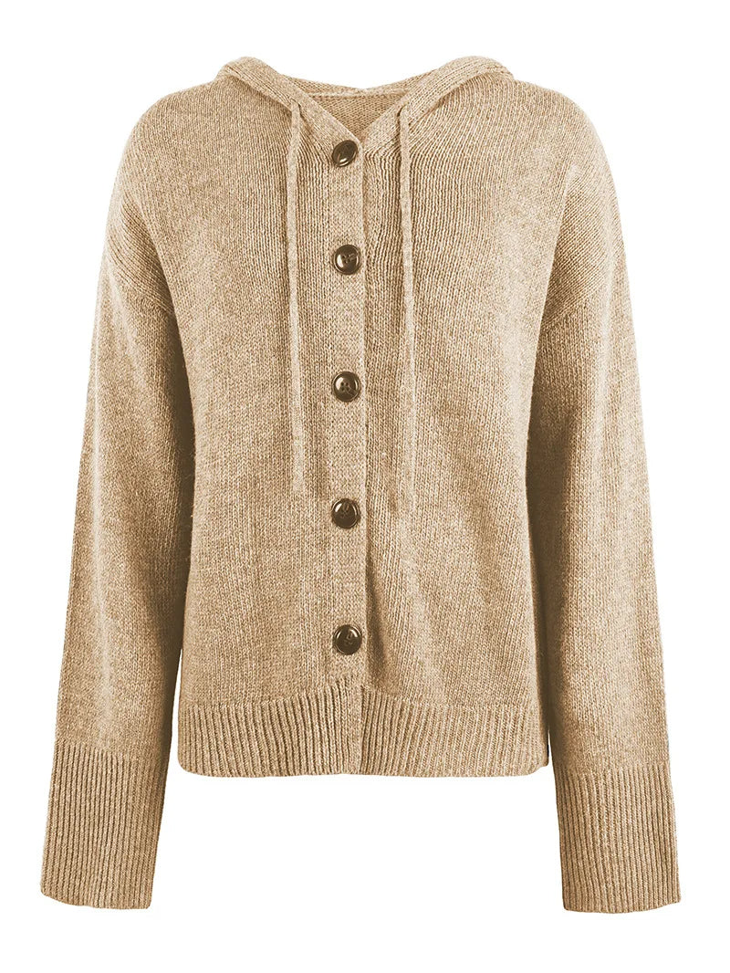 Hooded Button-Front Cardigan for Women, image 12