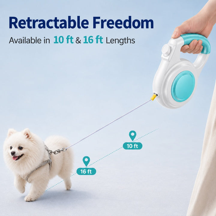 Rechargeable Light-Up Retractable Dog Leash for Night Walks