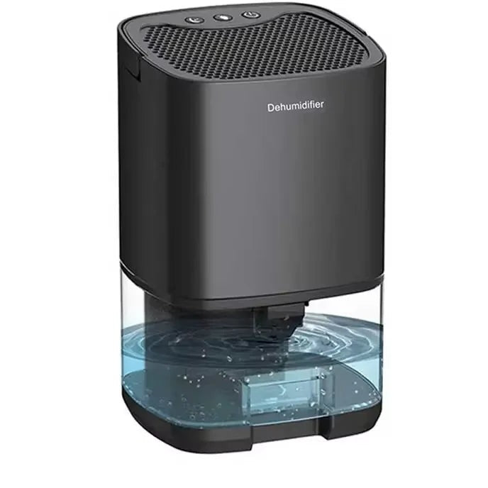 Compact quiet air dehumidifier with deodoriser