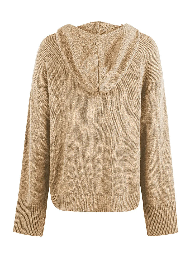 Hooded Button-Front Cardigan for Women, image 13
