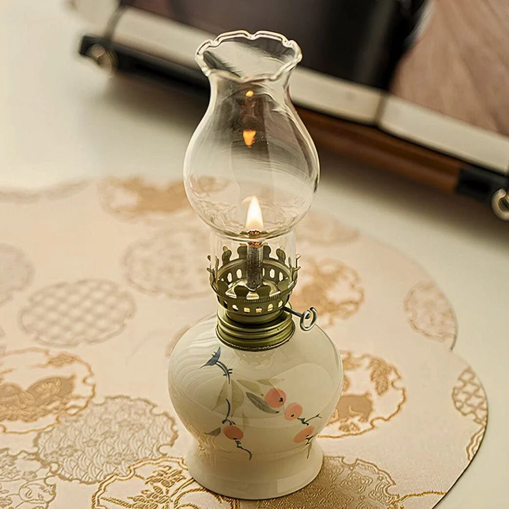 Oil Lantern | Artisan-Crafted Design, Adjustable Flame Control