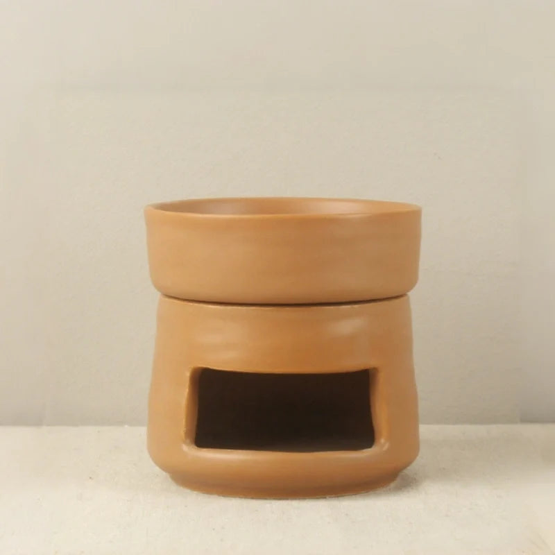 Ceramic Diffuser | Dual-Chamber Functionality, Serene Candle Glow