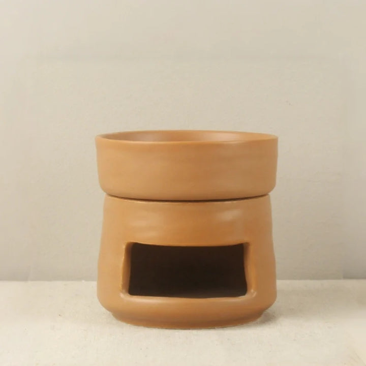Ceramic Diffuser | Dual-Chamber Functionality, Serene Candle Glow