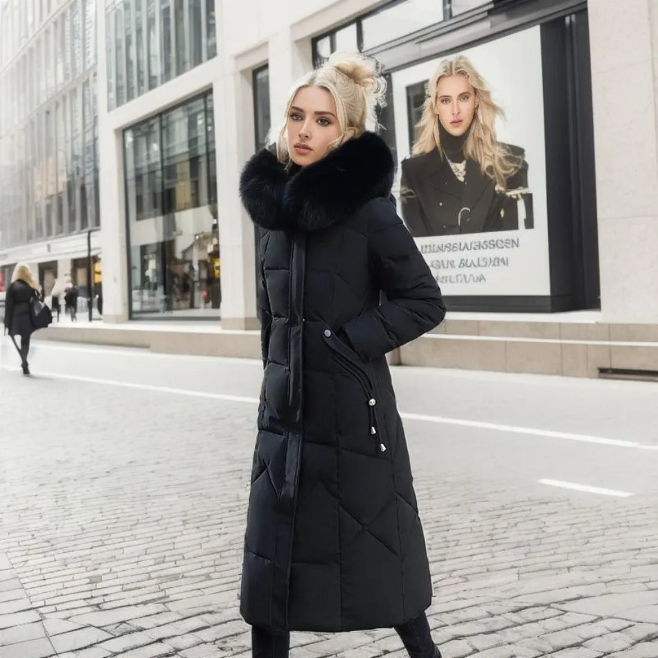 Women's Hooded Quilted Winter Coat