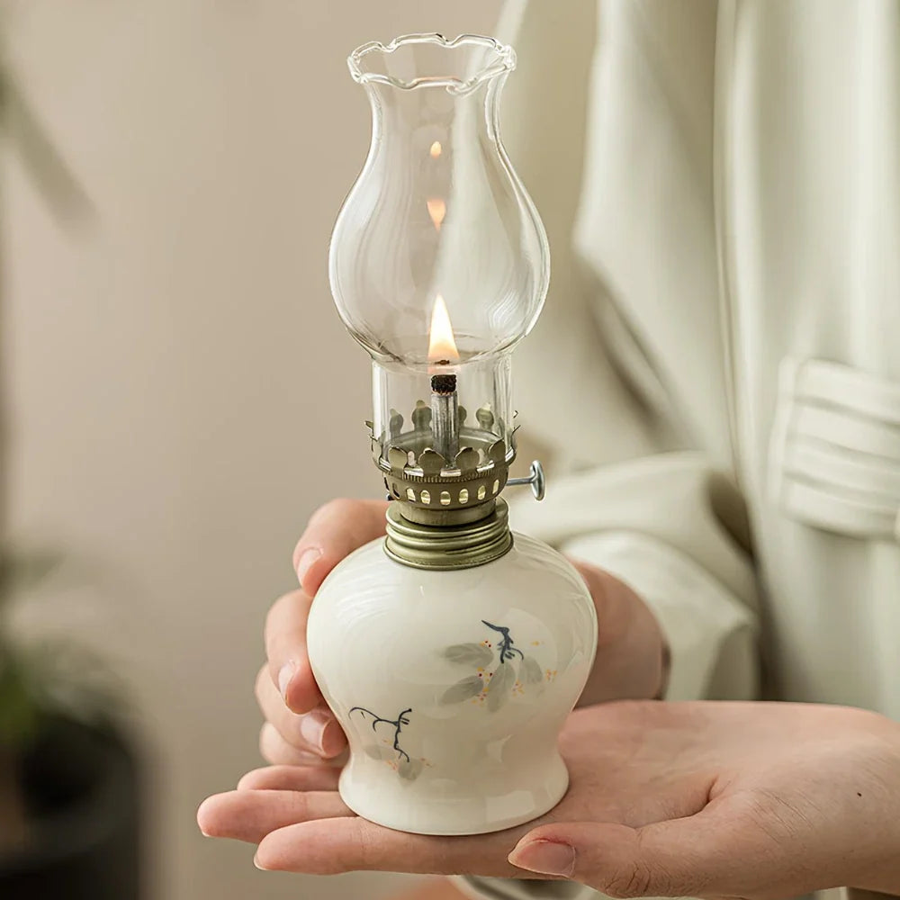 Oil Lantern | Artisan-Crafted Design, Adjustable Flame Control
