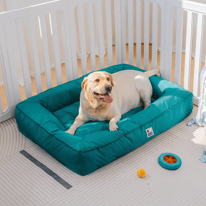 Large Dog Bed with Orthopedic Cushion and Waterproof Scratch Resistant Fabric