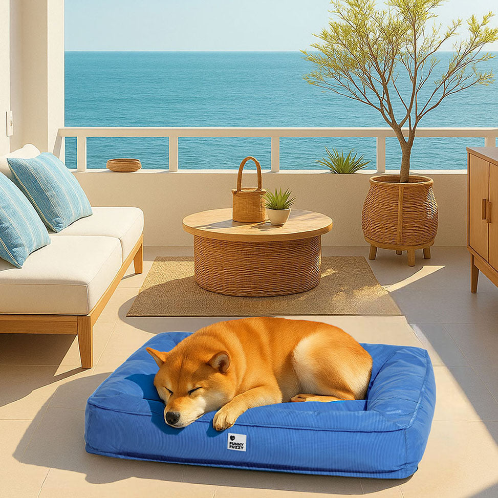 Large Dog Bed with Orthopedic Cushion and Waterproof Scratch Resistant Fabric