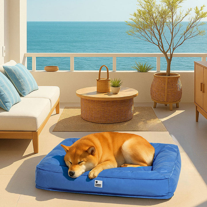 Large Dog Bed with Orthopedic Cushion and Waterproof Scratch Resistant Fabric
