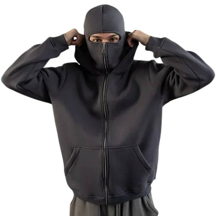 Unisex Full Zip Balaclava Hoodie