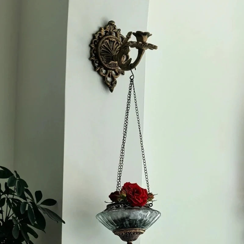 Candle Sconce | Ornate Vintage Design, Rich Cast Iron