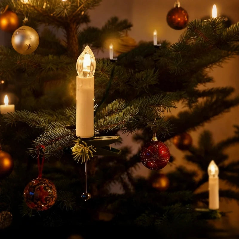 Cordless Clip-On Christmas Candles | Clip-On Versatility